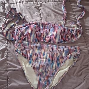Time and Tru Multicolor Bikini Set